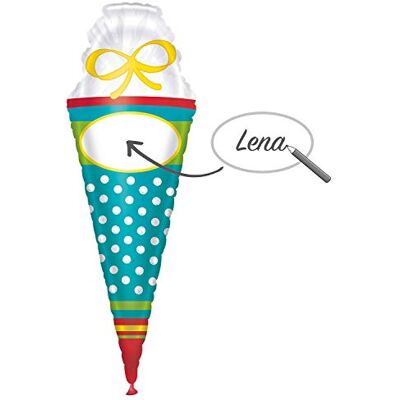 amscan Super Shape 3959101 schooltas, personaliseerbaar, grootte 35 x 111 cm, heliumballon 1e schooldag amscan Super Shape 3959101 schooltas, personaliseerbaar, grootte 35 x 111 cm, heliumballon 1e schooldag