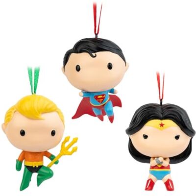 Grupo Erik Set van 3 DC Comics kerstdecoraties Originele kerstballen van kunsthars, kerstboomversiering Grupo Erik Set van 3 DC Comics kerstdecoraties Originele kerstballen van kunsthars, kerstboomversiering
