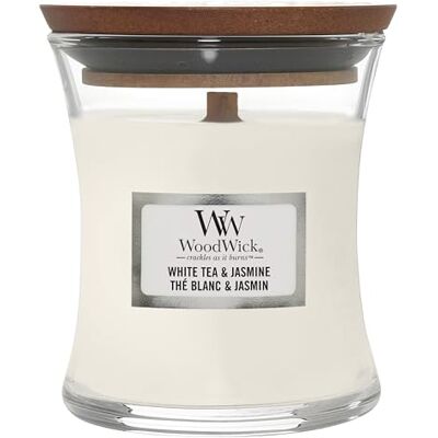 WoodWick Witte thee en jasmijn Kleine kaars in pot WoodWick Witte thee en jasmijn Kleine kaars in pot