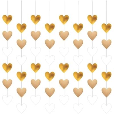 amscan 9913250 Set van 8 decoratieve haken met harten, elk 130 cm, decoratie voor bruiloft, Valentijnsdag, verjaardag amscan 9913250 Set van 8 decoratieve haken met harten, elk 130 cm, decoratie voor bruiloft, Valentijnsdag, verjaardag