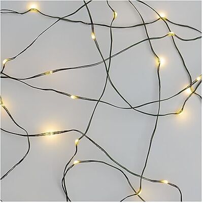 EMOS Nano-lichtsnoer, warmwit, voor binnen en buiten, IP44, 15 m lang, nano-lichtketting voor feestjes, Kerstmis, 6 uur timerfunctie, voeding en transformator EMOS Nano-lichtsnoer, warmwit, voor binnen en buiten, IP44, 15 m lang, nano-lichtketting voor feestjes, Kerstmis, 6 uur timerfunctie, voeding en transformator