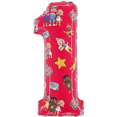 Toyland ® Cocomelon folieballon nummer 27 inch feestballonnen voor kinderen nummer 1-2 verkrijgbaar Toyland ® Cocomelon folieballon nummer 27 inch feestballonnen voor kinderen nummer 1-2 verkrijgbaar