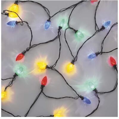 EMOS Led-lichtketting in retrostijl, 9,8 m + 5 m kabel, 50 leds, 8 verlichtingsmodi, voeding, IP44, voor binnen en buiten, meerkleurig EMOS Led-lichtketting in retrostijl, 9,8 m + 5 m kabel, 50 leds, 8 verlichtingsmodi, voeding, IP44, voor binnen en buiten, meerkleurig