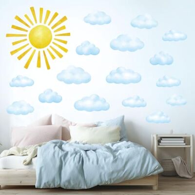 DECOWALL DS12-8079 Muurstickers Wolk Zon en Punten Kinderen Decoratie Slaapkamer Baby Meisje Decoratie Muurbehang Jongen Regenboog Sticker DECOWALL DS12-8079 Muurstickers Wolk Zon en Punten Kinderen Decoratie Slaapkamer Baby Meisje Decoratie Muurbehang Jongen Regenboog Sticker