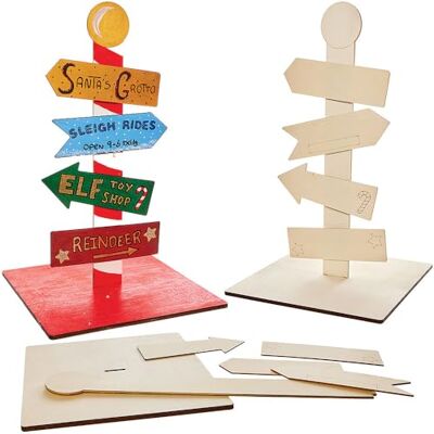 Baker Ross FN339 Noordpool verkeersbordset doe-het-zelf kerstdecoratie voor kinderen Baker Ross FN339 Noordpool verkeersbordset doe-het-zelf kerstdecoratie voor kinderen