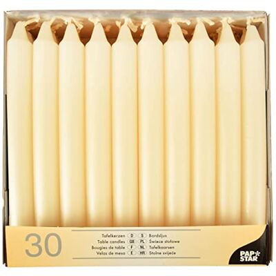 PAPSTAR Tafelkaarsen Ø 2,15 cm 19,6 cm crème gastronomie nodig 1930 karton PAPSTAR Tafelkaarsen Ø 2,15 cm 19,6 cm crème gastronomie nodig 1930 karton
