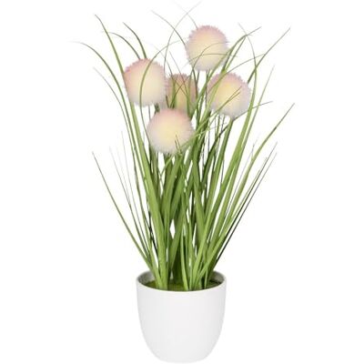 Ideen mit Herz Decoratief knoopgras, kunstplant met pot, 30 cm hoog (roze bloemen) Ideen mit Herz Decoratief knoopgras, kunstplant met pot, 30 cm hoog (roze bloemen)