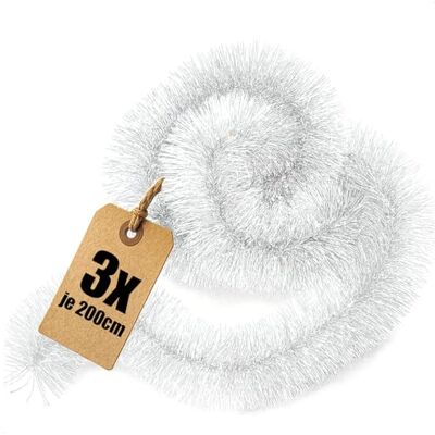 com-four ® 3 x kerstslinger, boomslinger voor perfecte kerstdecoratie, kerstdecoratie voor kerstboom, 200 cm Décoration pour sapin de Noël com-four ® 3 x kerstslinger, boomslinger voor perfecte kerstdecoratie, kerstdecoratie voor kerstboom, 200 cm Décoration pour sapin de Noël