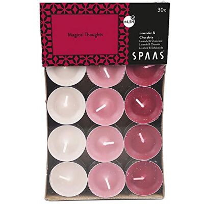 Spaas 30 Theelichten Geur Verschillende kleuren, ± 4,5 uur Magical Thoughts Spaas 30 Theelichten Geur Verschillende kleuren, ± 4,5 uur Magical Thoughts
