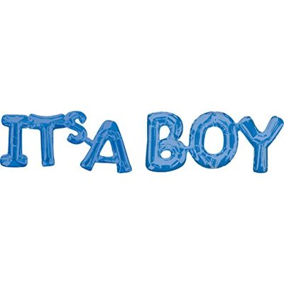 amscan 10118420 folieballon "It's a Boy", blauw amscan 10118420 folieballon "It's a Boy", blauw