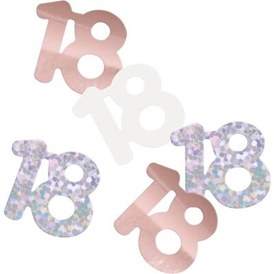 Unique 81971 Confettis 18e anniversaire 14 g Or rose pailleté Unique 81971 Confettis 18e anniversaire 14 g Or rose pailleté