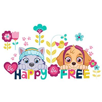 RoomMates RMK3662SCS Muursticker Paw Patrol Skye en Everest Be Happy RoomMates RMK3662SCS Muursticker Paw Patrol Skye en Everest Be Happy
