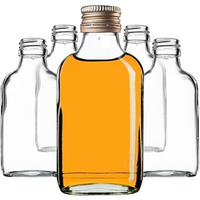 KADAX 10 kleine glazen flessen met schroefdop, 100 ml, leeg om te vullen KADAX 10 kleine glazen flessen met schroefdop, 100 ml, leeg om te vullen