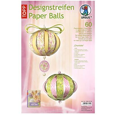 Ursus 60 strips Charlottre voor 8 papieren ballen, ø ca. 10 cm, 23560099 Ursus 60 strips Charlottre voor 8 papieren ballen, ø ca. 10 cm, 23560099