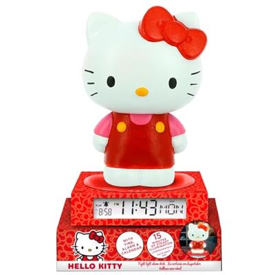 Kids Licensing Hello Kitty & Friends 3D-lamp met wekker en datum Kids Licensing Hello Kitty & Friends 3D-lamp met wekker en datum