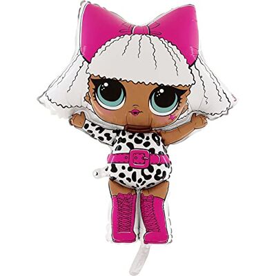 Anagram Ballon folie Supershape 93 cm LOL Diva niet verpakt, meerkleurig, 7AL181 Anagram Ballon folie Supershape 93 cm LOL Diva niet verpakt, meerkleurig, 7AL181
