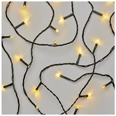 EMOS D4FW01 Led-lichtsnoer, warm wit, 2,8 m, zwarte draad met 40 leds, 6/18 uur timerfunctie, werkt op batterijen (3 x AA), brandduur 10.000, IP44, voor binnen en EMOS D4FW01 Led-lichtsnoer, warm wit, 2,8 m, zwarte draad met 40 leds, 6/18 uur timerfunctie, werkt op batterijen (3 x AA), brandduur 10.000, IP44, voor binnen en