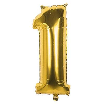 Boland 22021 ballon cijfer 1 goud 86 cm nummer goud ballon nummer ballon verjaardag jubileum kinderverjaardag cadeau Boland 22021 ballon cijfer 1 goud 86 cm nummer goud ballon nummer ballon verjaardag jubileum kinderverjaardag cadeau