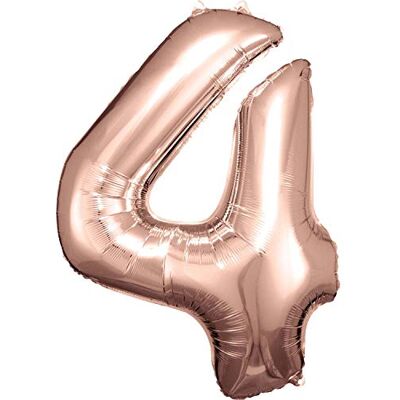 amscan Générique Aantal ballonnen 4, 86 cm, roségoud amscan Générique Aantal ballonnen 4, 86 cm, roségoud