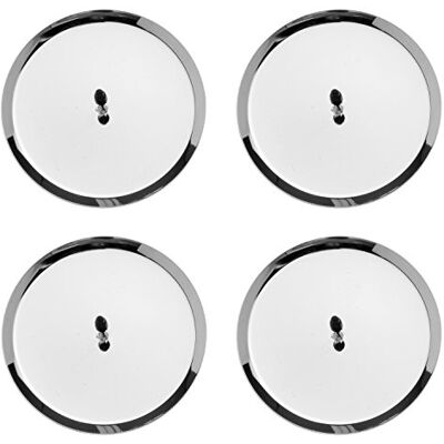 GLOREX 6 7021 301 set van 4 zilveren kandelaars diameter ca. 8 cm voor het ontwerpen van composities en kransen en het bevestigen van kaarsen GLOREX 6 7021 301 set van 4 zilveren kandelaars diameter ca. 8 cm voor het ontwerpen van composities en kransen en het bevestigen van kaarsen