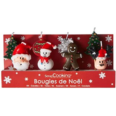 ScrapCooking SCRAP COOKING 5021 Kerstmis kaarsenset, 8 stuks, meerkleurig, 10,5 x 17 x 2,5 cm ScrapCooking SCRAP COOKING 5021 Kerstmis kaarsenset, 8 stuks, meerkleurig, 10,5 x 17 x 2,5 cm