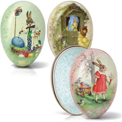 com-four ® 3 x paaseieren om te vullen, 12 cm, vintage motieven com-four ® 3 x paaseieren om te vullen, 12 cm, vintage motieven