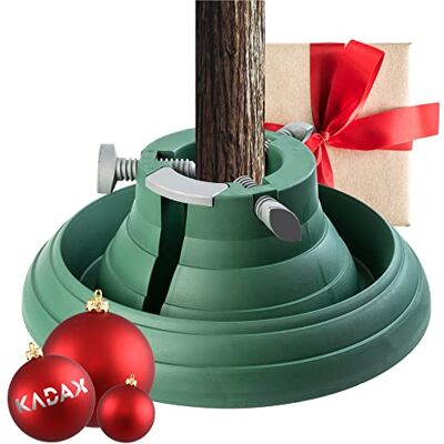 KADAX Kerstboomstandaard met watertank, stabiele boomstandaard van robuust kunststof, moderne standaard, verschillende maten, groen (boomhoogte tot 2,5 m) KADAX Kerstboomstandaard met watertank, stabiele boomstandaard van robuust kunststof, moderne standaard, verschillende maten, groen (boomhoogte tot 2,5 m)