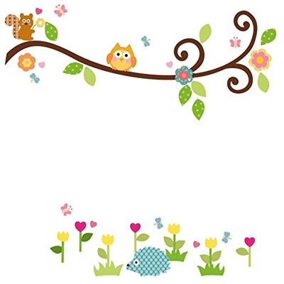 RoomMates Happi Baby Scroll Branch muursticker voor kinderen, herbruikbaar RoomMates Happi Baby Scroll Branch muursticker voor kinderen, herbruikbaar