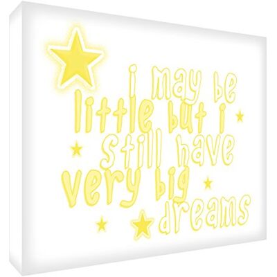 ART May All Your Dreams Come True blokken van acryl, symboolmotief, 10,5 x 7,4 x 2 cm, geel ART May All Your Dreams Come True blokken van acryl, symboolmotief, 10,5 x 7,4 x 2 cm, geel