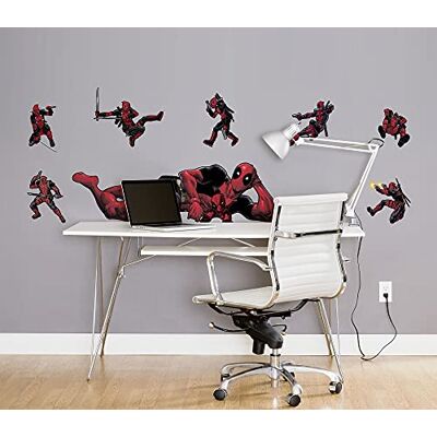 Komar Marvel 14741h Deadpool Posing muursticker 100 x 70 cm (breedte x hoogte) 8 stuks muursticker kinderkamer wanddecoratie Komar Marvel 14741h Deadpool Posing muursticker 100 x 70 cm (breedte x hoogte) 8 stuks muursticker kinderkamer wanddecoratie