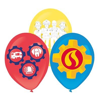 amscan 6 brandweerman Sam ballonnen amscan 6 brandweerman Sam ballonnen