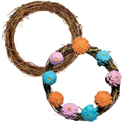 Baker Ross Kerstknutselbenodigdheden rotan kransen voor kerstcreaties en decoraties (2 stuks) Baker Ross Kerstknutselbenodigdheden rotan kransen voor kerstcreaties en decoraties (2 stuks)