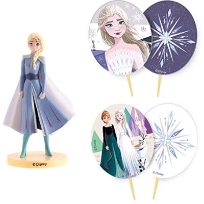 dekora Decoratie voor verjaardagstaart, taarttopper Frozen 2 Disney van pvc, 303020, meerkleurig dekora Decoratie voor verjaardagstaart, taarttopper Frozen 2 Disney van pvc, 303020, meerkleurig