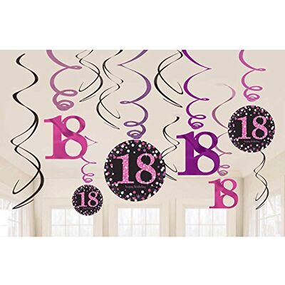 amscan 9900581 verjaardag spiraal decoratie 18e verjaardag (12 stuks) 1 verpakking amscan 9900581 verjaardag spiraal decoratie 18e verjaardag (12 stuks) 1 verpakking
