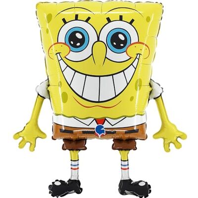 Grabo SpongeBob. SpongeBob folieballon voor kinderfeest met rietje om op te blazen, kleurrijke ballonnen gemaakt in Italië, 44 x 47 cm Grabo SpongeBob. SpongeBob folieballon voor kinderfeest met rietje om op te blazen, kleurrijke ballonnen gemaakt in Italië, 44 x 47 cm