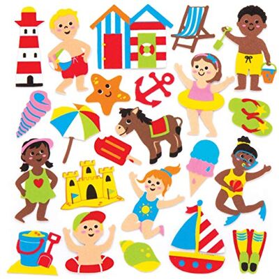 Baker Ross Strandmosstickers, 120 stuks Baker Ross Strandmosstickers, 120 stuks