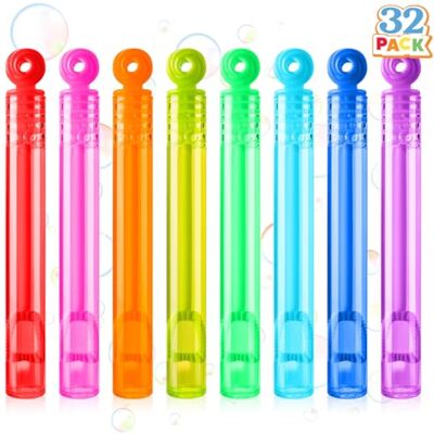 JOYIN 32 stuks mini-bubbelstaafjes, 8 kleuren, cirkels, kinderfeest vanaf 3 jaar, klein cadeau voor kinderverjaardag, kleine cadeaus voor kinderen JOYIN 32 stuks mini-bubbelstaafjes, 8 kleuren, cirkels, kinderfeest vanaf 3 jaar, klein cadeau voor kinderverjaardag, kleine cadeaus voor kinderen