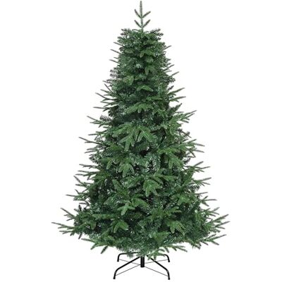 YITAHOME Kunstkerstboom, 182 cm, spuitgegoten PE en pvc, net echt, ca. 900 takpunten, met metalen standaard en frame vouwsysteem, snelle montage, 182 x Φ90 cm YITAHOME Kunstkerstboom, 182 cm, spuitgegoten PE en pvc, net echt, ca. 900 takpunten, met metalen standaard en frame vouwsysteem, snelle montage, 182 x Φ90 cm
