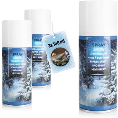 com-four ® 3 x kunstsneeuw, spuitbus met decoratieve sneeuw Sneeuwspray voor kerstdecoratie sneeuwspray com-four ® 3 x kunstsneeuw, spuitbus met decoratieve sneeuw Sneeuwspray voor kerstdecoratie sneeuwspray