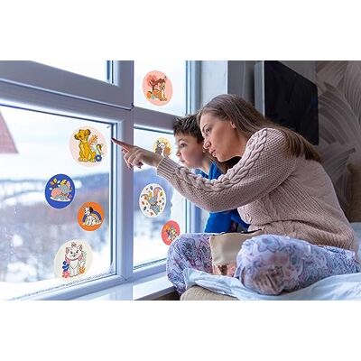 Komar Disney Best Together Bubble Stickers voor kinderen, raamstickers, 30 x 30 cm, 2 vellen Komar Disney Best Together Bubble Stickers voor kinderen, raamstickers, 30 x 30 cm, 2 vellen