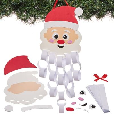 Baker Ross FN345 Kerstman Baard Papieren Ketting Kit Pak van 3, Kerstambachten voor Kinderen Kerstversiering Baker Ross FN345 Kerstman Baard Papieren Ketting Kit Pak van 3, Kerstambachten voor Kinderen Kerstversiering
