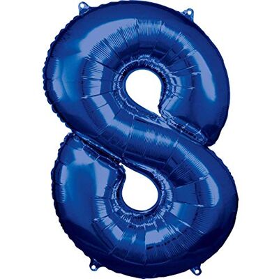 amscan 9907290 folieballon getal blauw voor helium of lucht, heliumballon verjaardag jubileum amscan 9907290 folieballon getal blauw voor helium of lucht, heliumballon verjaardag jubileum