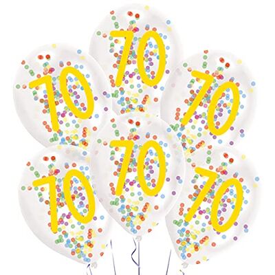 amscan 9909843 latex ballonnen cijfer 70 ca. 27,5 cm met vulling, verjaardagsballonnen, decoratie, cadeau, het hele jaar door amscan 9909843 latex ballonnen cijfer 70 ca. 27,5 cm met vulling, verjaardagsballonnen, decoratie, cadeau, het hele jaar door