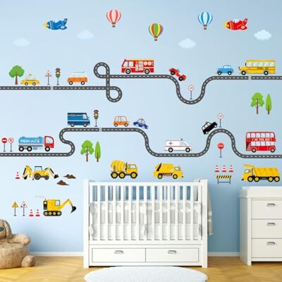 DECOWALL Sg3-2308 Muursticker voor jongens en transportvoertuigen DECOWALL Sg3-2308 Muursticker voor jongens en transportvoertuigen