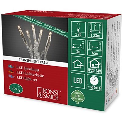 Konstsmide 6351-123 slinger, acryl, wit Konstsmide 6351-123 slinger, acryl, wit