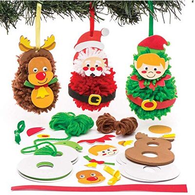 Baker Ross AR752 Christmas Pom Poms Decoratiesets Kerstkunst- en knutselbenodigdheden voor kinderen om te maken en te decoreren (3 stuks) Baker Ross AR752 Christmas Pom Poms Decoratiesets Kerstkunst- en knutselbenodigdheden voor kinderen om te maken en te decoreren (3 stuks)