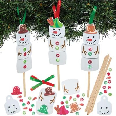 Baker Ross FN617 Kits de décoration assortis bonhomme de neige et guimauve – Lot de 8, kits de bricolage de Noël pour créer de jolies décorations bonhomme de neige Baker Ross FN617 Kits de décoration assortis bonhomme de neige et guimauve – Lot de 8, kits de bricolage de Noël pour créer de jolies décorations bonhomme de neige