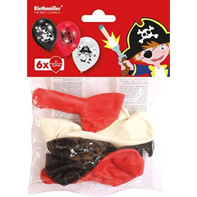 amscan Balloon 6 stuks 22,8 cm piraat amscan Balloon 6 stuks 22,8 cm piraat