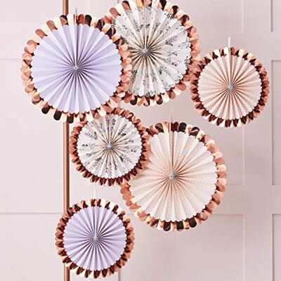 Ginger Ray 6 vakken van roségoud, pastelkleuren en bloemen Ginger Ray 6 vakken van roségoud, pastelkleuren en bloemen