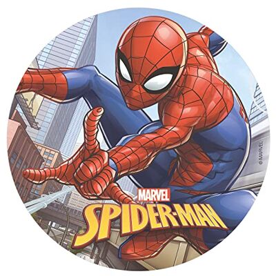 dekora Decoratie voor verjaardagstaart Spiderman Blad Azyme 20 cm diameter dekora Decoratie voor verjaardagstaart Spiderman Blad Azyme 20 cm diameter